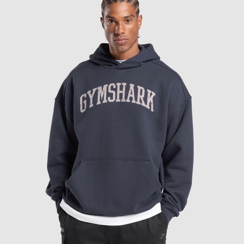 Gymshark Men's Navy Hoodie